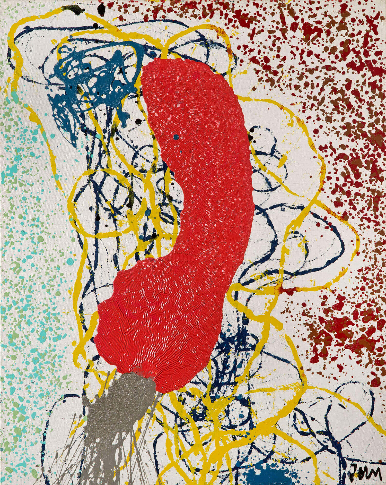 Asger Jorn:  ALLMEN, 1961 Lakfarve på lærred 80,5 x 64,3 cm